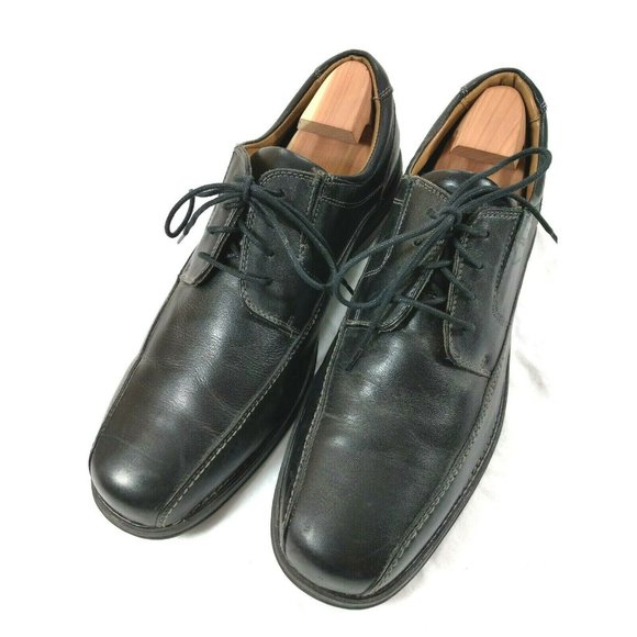Dockers Mens 12M Black Bicycle Toe Leather Lace Up - Picture 2 of 10
